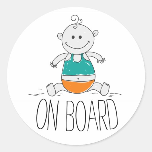 Baby aan boord icon sticker (Voorkant)