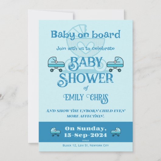 Baby aan boord kaart (Voorkant)