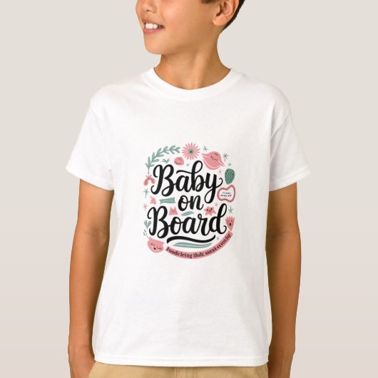 "Baby aan boord – Kinderen T-shirt (Voorkant)
