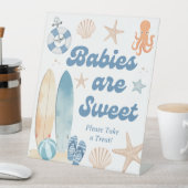 Baby aan boord Kust Baby shower gunst Reclamebord Met Voetstuk (Insitu)