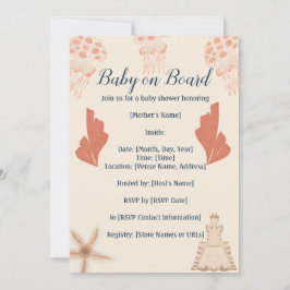 Baby aan Boord Kust Baby Shower Kaart