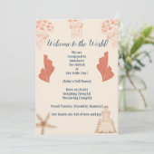 Baby Aan boord Kustgeboorte Aankondiging (Staand voorkant)