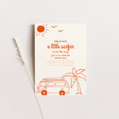 Baby aan boord Little Surfer Baby shower Kaart