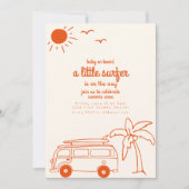 Baby aan boord Little Surfer Baby shower Kaart (Voorkant)