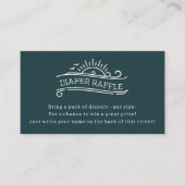 Baby Aan boord Luier Raffle Slate Blue Baby shower Informatiekaartje (Voorkant)