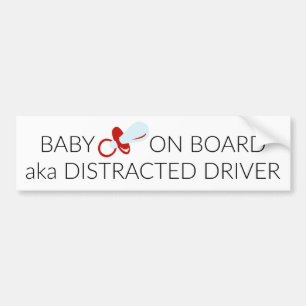 BABY aan BOORD, met AKA uitgescheiden bestuurder Bumpersticker