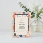 Baby aan boord Nautical Birth Announcement Briefkaart (Staand voorkant)