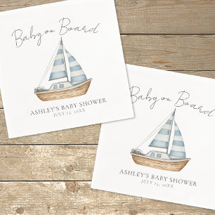 Baby Aan Boord Nautische Babyborrel Servet