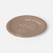 Baby Aan boord Neutraal Baby shower Welkom Papieren Bordje (Gekanteld)