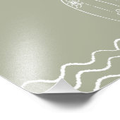 Baby Aan boord Neutral Green Baby shower Welkom Foto Afdruk (Hoek)