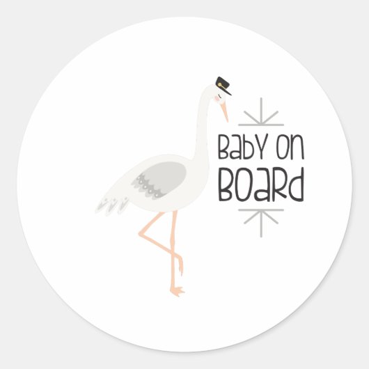 Baby aan boord ronde sticker (Voorkant)