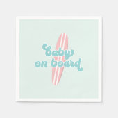 Baby aan boord Roze strand Baby shower Servet (Voorkant)