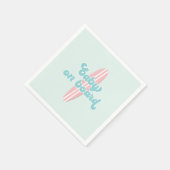 Baby aan boord Roze strand Baby shower Servet (Hoek)