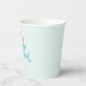 Baby aan boord Roze Surf Beach Baby shower Papieren Bekers (Links)