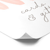 Baby aan boord Roze Surfboard Kaarten en cadeaubor Poster (Hoek)