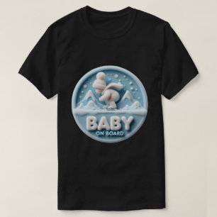 Baby aan boord Skateboard aankondiging T-shirt