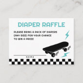 Baby aan boord Skateboard Luier Raffle Kaarten (Voorkant)