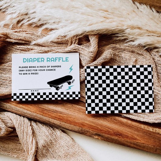Baby aan boord Skateboard Luier Raffle Kaarten
