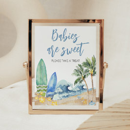 Baby aan boord Strand Baby shower Baby's zijn zoet Poster