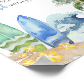 Baby aan boord Strand Baby shower Moeder Osa Bar Poster (Hoek)