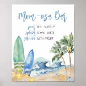 Baby aan boord Strand Baby shower Moeder Osa Bar Poster (Voorkant)