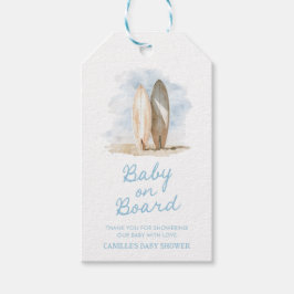 Baby aan boord Summer Boy Baby shower Cadeaulabel