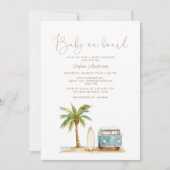 Baby aan boord Summer Surf Baby shower Kaart (Voorkant)