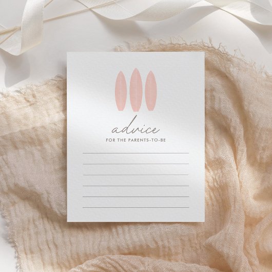 Baby Aan boord Surf Baby shower Advies Kaart