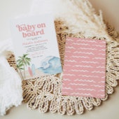 Baby aan boord Surf Baby shower uitnodiging