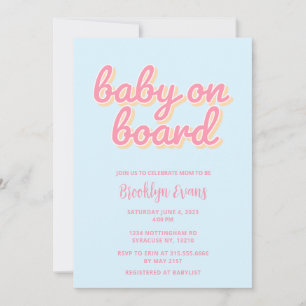 Baby aan boord Surf Baby shower uitnodiging