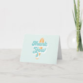 Baby aan boord Surf Beach Baby shower Classic Rond Bedankkaart (Voorkant)