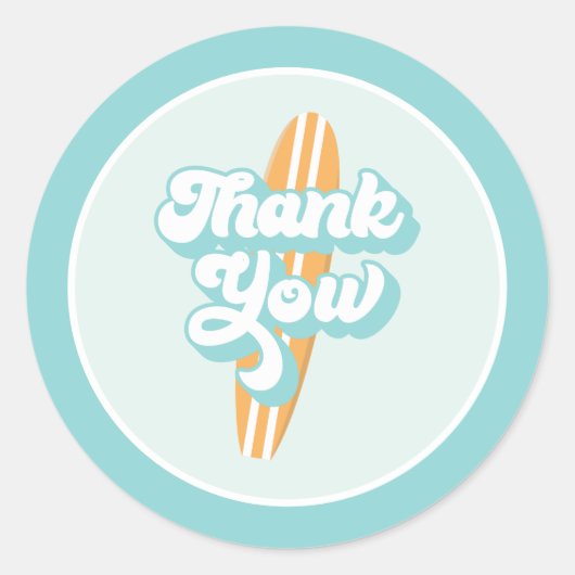 Baby aan boord Surf Beach Baby shower Classic Rond Ronde Sticker (Voorkant)