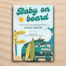 Baby aan boord Surf Beach Baby shower