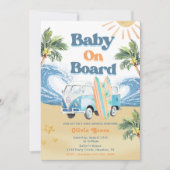 Baby aan boord Surf Beach Baby shower Kaart (Voorkant)