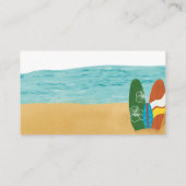 Baby Aan boord Surf Beach Baby shower Luier Spel Informatiekaartje (Achterkant)