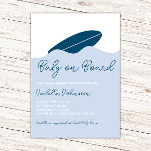Baby Aan boord Surf Beach Boy Baby shower Kaart