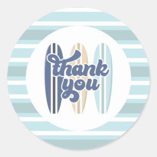 Baby aan boord Surfboard Baby shower Dank u Ronde Sticker