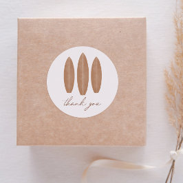 Baby aan boord Surfboard Baby shower Dank u Ronde Sticker