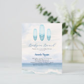 Baby aan boord Surfboard Baby shower uitnodiging (Staand voorkant)