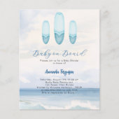 Baby aan boord Surfboard Baby shower uitnodiging (Voorkant)