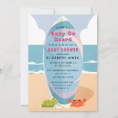 Baby aan boord Surfboard Baby shower Uitnodiging (Voorkant)