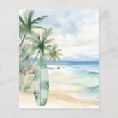 Baby aan boord Surfboard Baby shower uitnodiging (Achterkant)