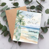 Baby aan boord Surfboard Baby shower uitnodiging