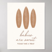 Baby aan boord Surfboard Baby's zijn zoet gebit Poster (Voorkant)