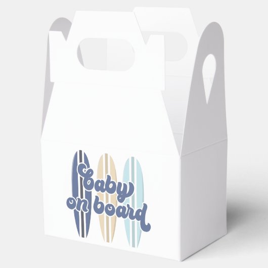 Baby aan boord Surfboard Beach Baby shower Bedankdoosjes (Geopend)
