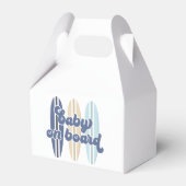 Baby aan boord Surfboard Beach Baby shower Bedankdoosjes (Voorkant Zijde)