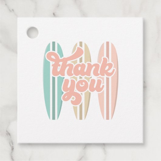 Baby aan boord Surfboard Beach Baby shower Bedankjes Labels (Voorkant)