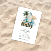 Baby aan boord Surfboard Beach Baby shower Kaart