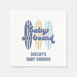 Baby aan boord Surfboard Beach Baby shower Napkins Servet