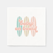 Baby aan boord Surfboard Beach Baby shower Servet (Voorkant)